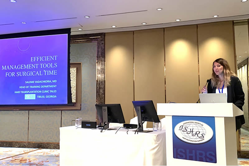 Dr. Salome Vadachkoria delivers speech at ISHRS conference